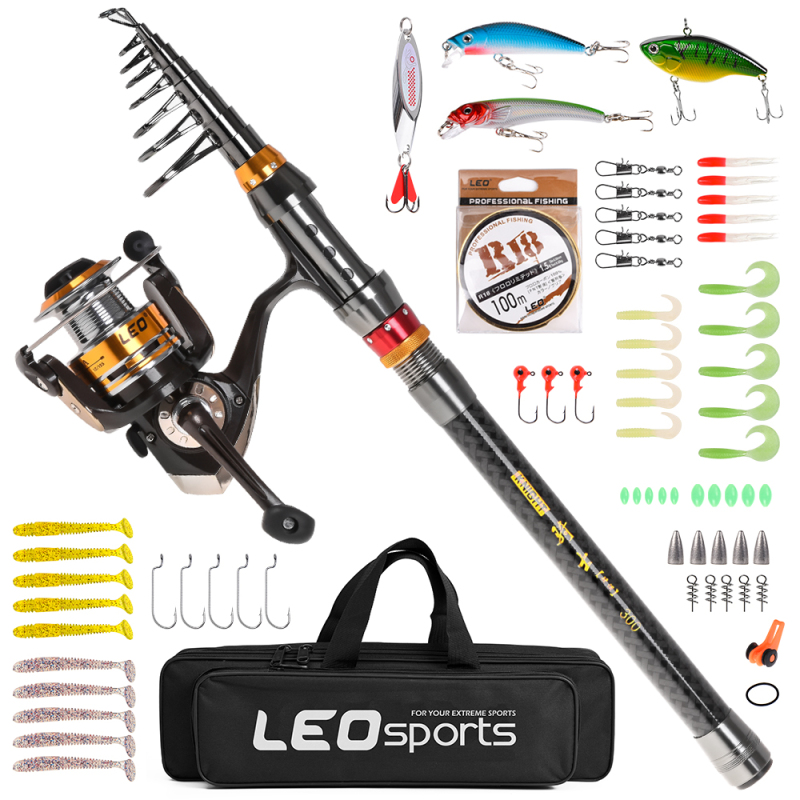 Fishing Lure Jig - Fibra de carbono telescópica Pesca Rod,