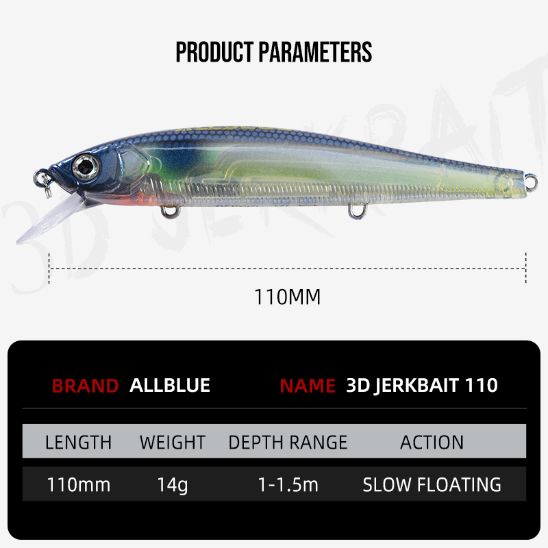 Isca Artificial ALLBLUE 3D Jer - Fishing Lure Topwater avaliação e preço