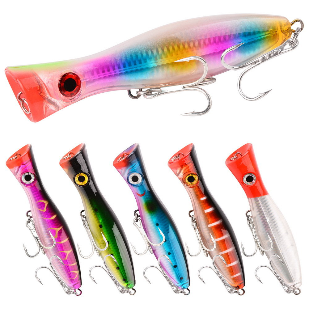 1pc 43g/83g grande popper flut - Fishing Lure Popper avaliação e preço