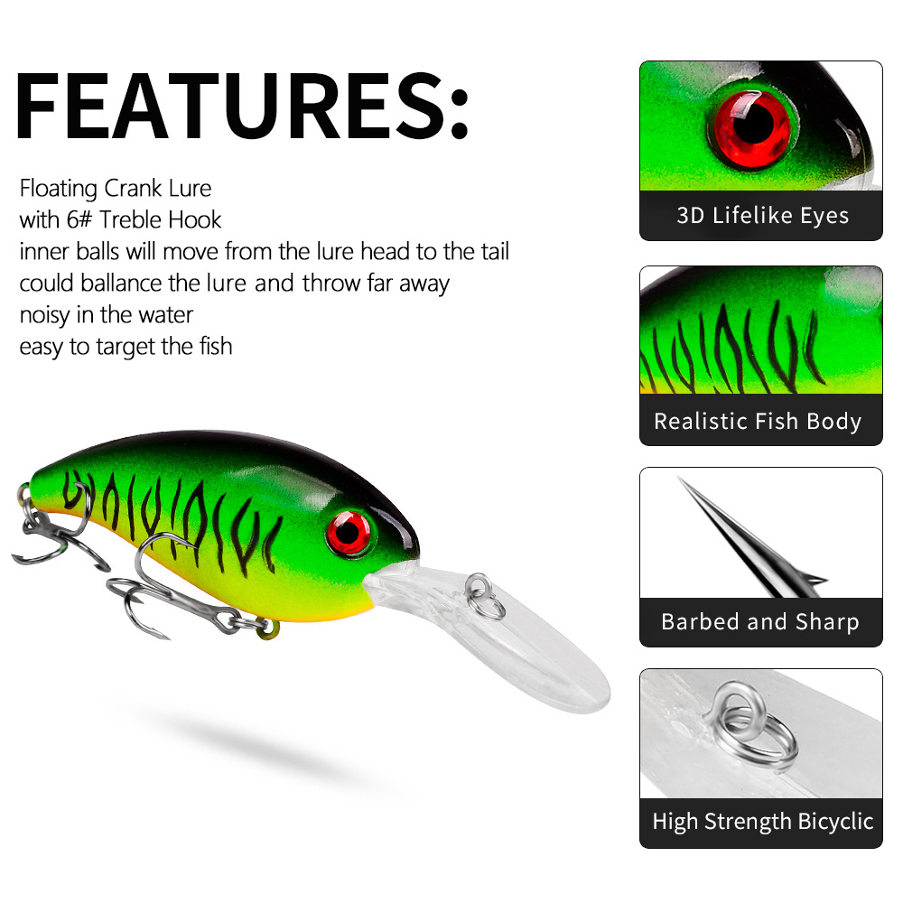 Crankbait para a pesca marítim - Fishing Lure Jerkbait avaliação e preço
